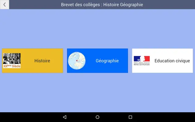 Brevet  Histoire Géographie android App screenshot 5